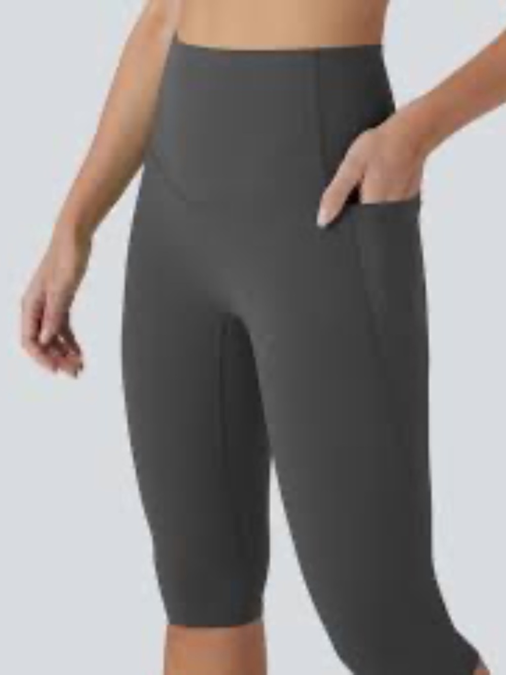 Halara Large High-Waist Gray Shorts Leggings